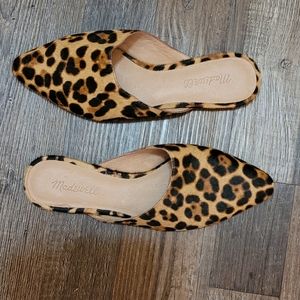 Madewell Leopard Print Calf Hair Mule, Size 8